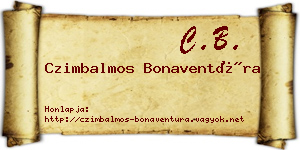 Czimbalmos Bonaventúra névjegykártya